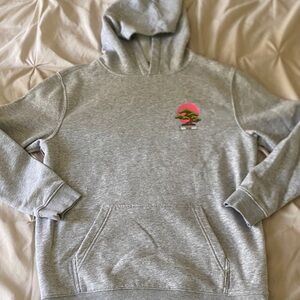 Vans Gray Hoodie with Pink and Green Graphic size XL Youth